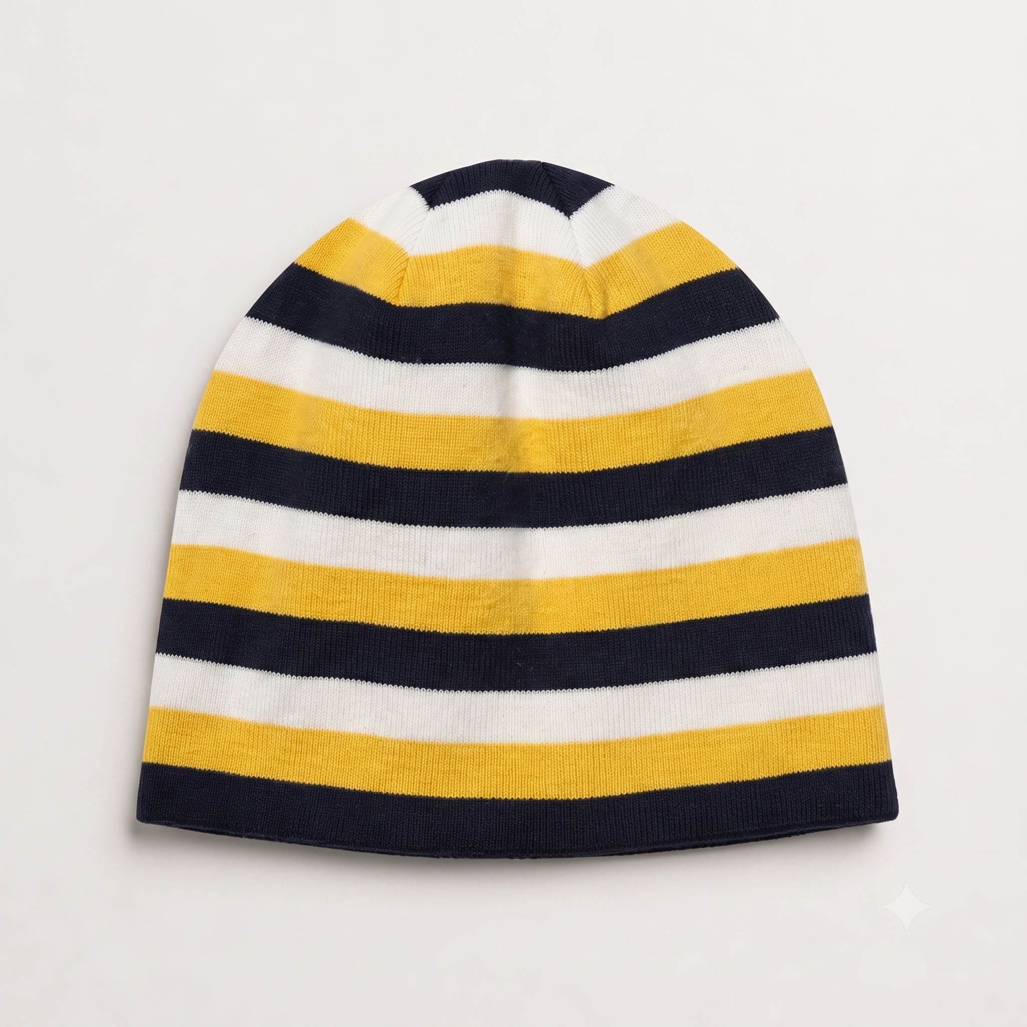 PRE ORDER - Yellow/Navy/White Reversible beanie