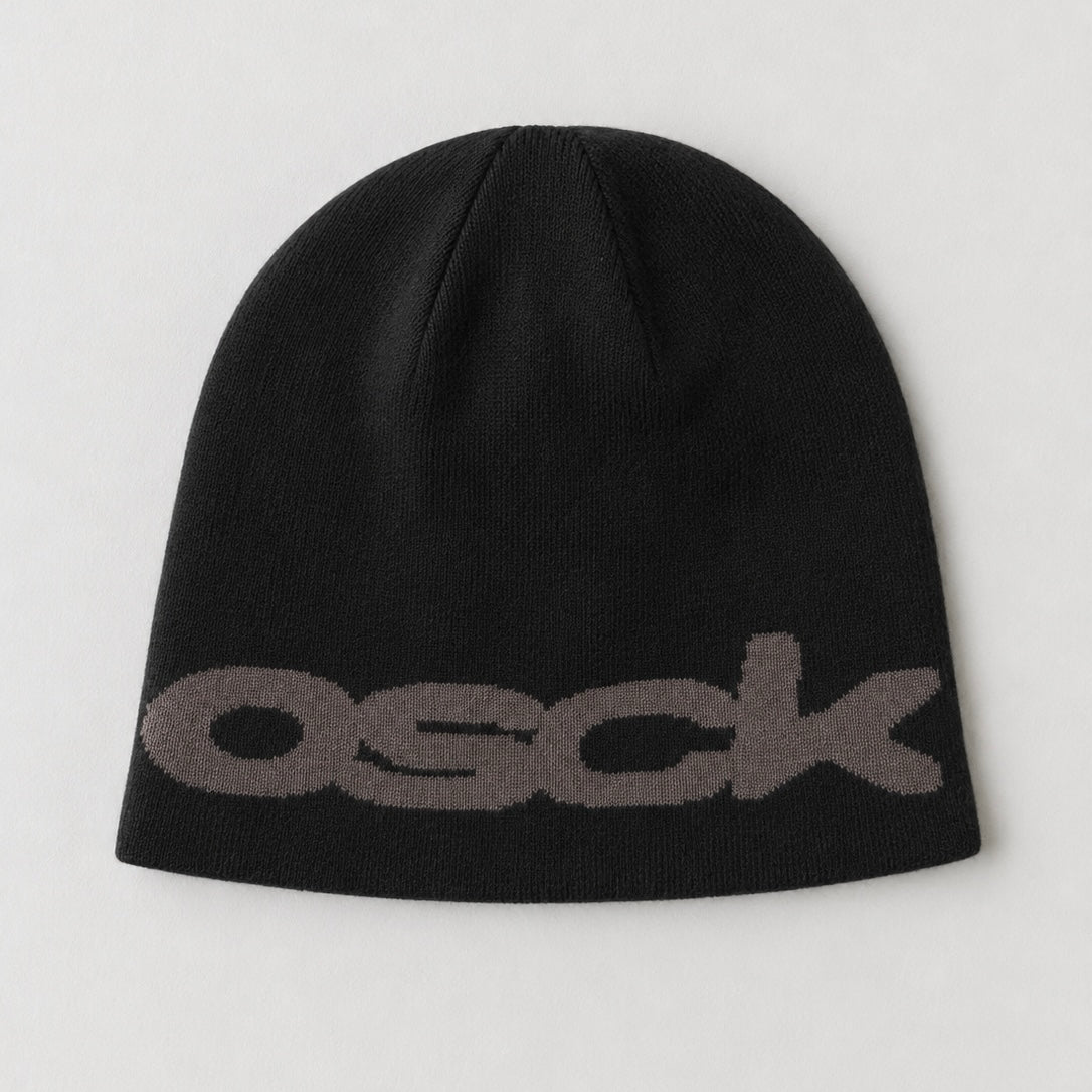 PRE ORDER - Black/Grey Reversible beanie
